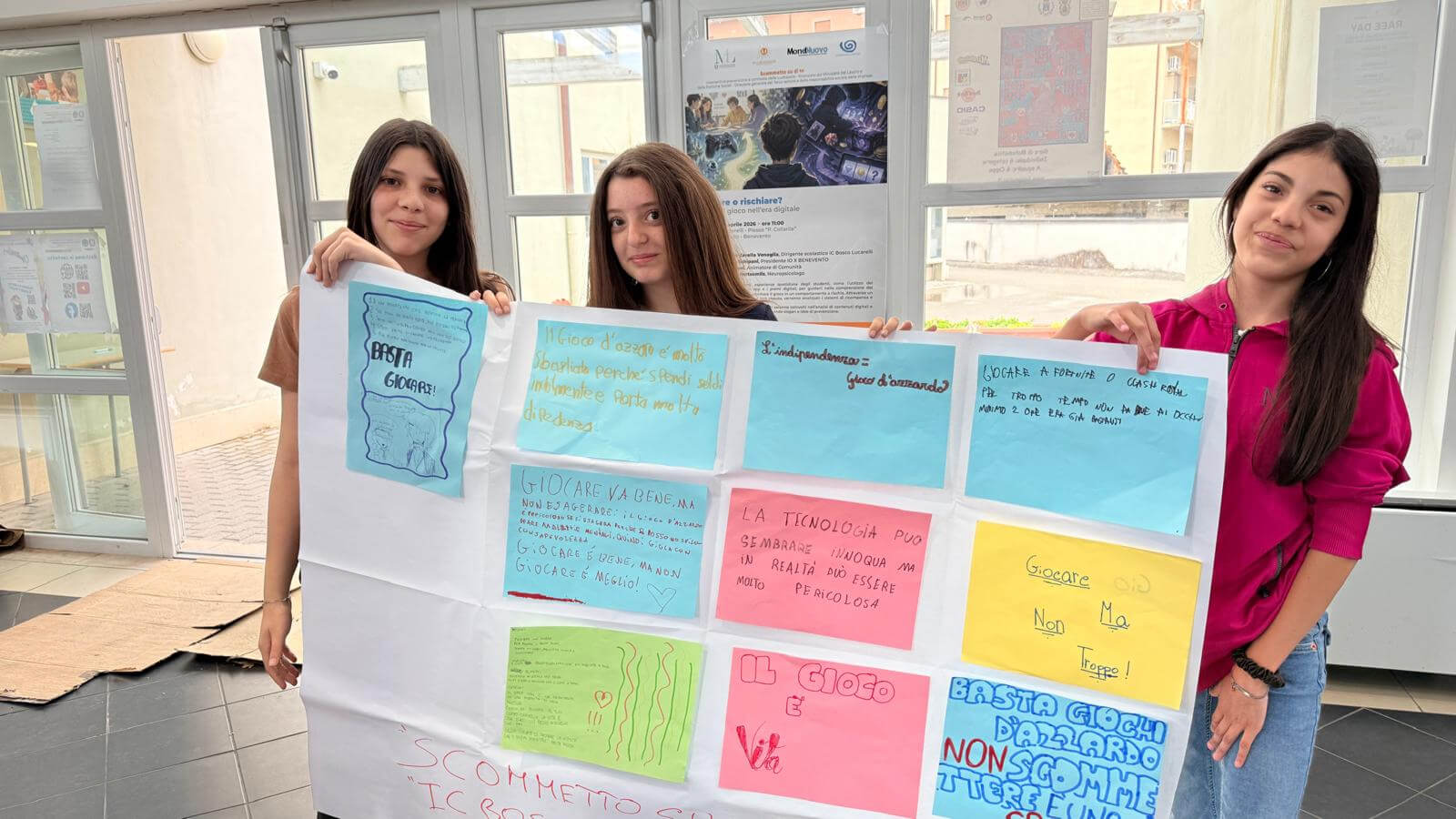 Cartellone creato durante "scommetto su di te"