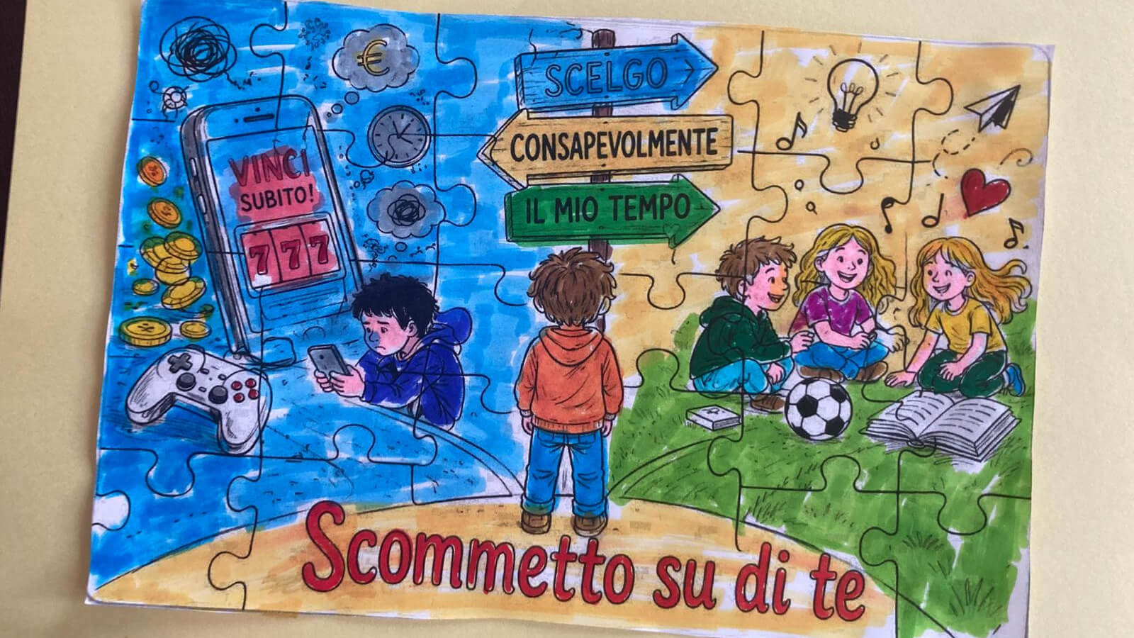Cartellone creato durante "scommetto su di te"