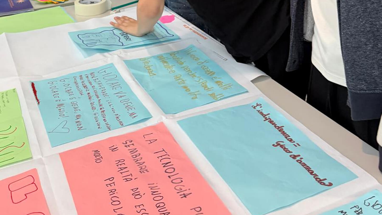 Cartelloni creati durante "scommetto su di te"