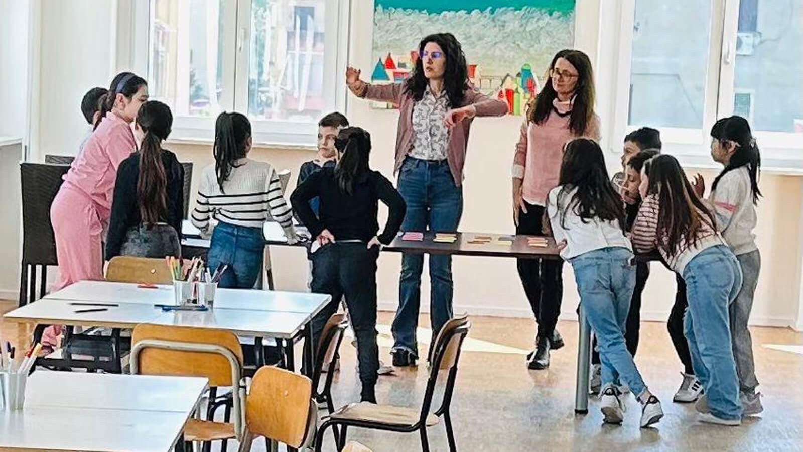 bambini a lavoto per il progetto "Ristori educativi"