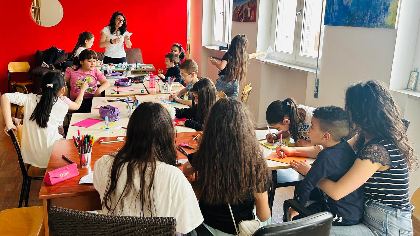 bambini a lavoto per il progetto "Ristori educativi"