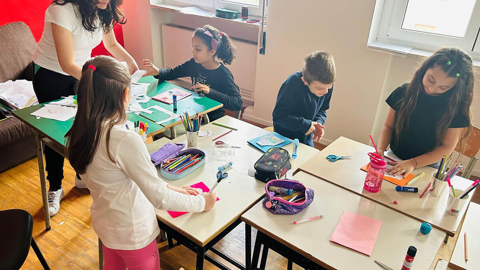 bambini a lavoto per il progetto "Ristori educativi"